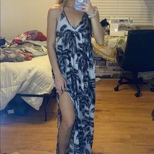 Palm tree maxi dress